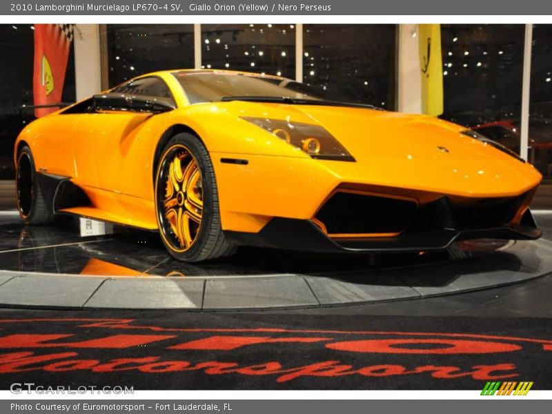 Giallo Orion (Yellow) / Nero Perseus 2010 Lamborghini Murcielago LP670-4 SV