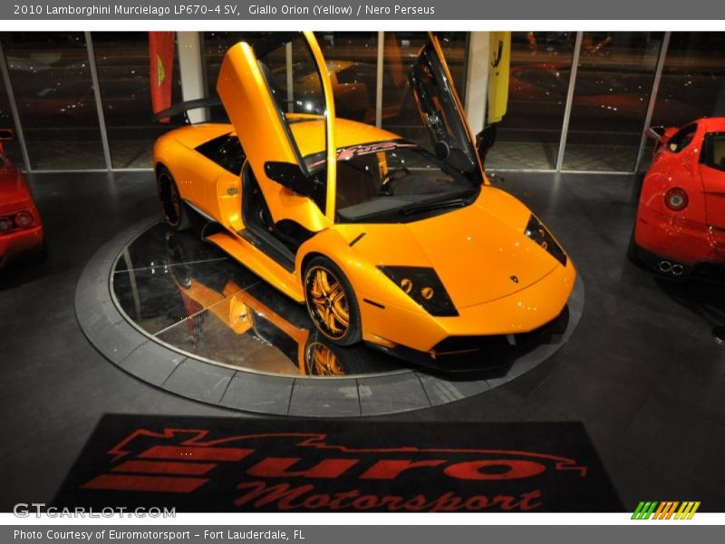 Giallo Orion (Yellow) / Nero Perseus 2010 Lamborghini Murcielago LP670-4 SV