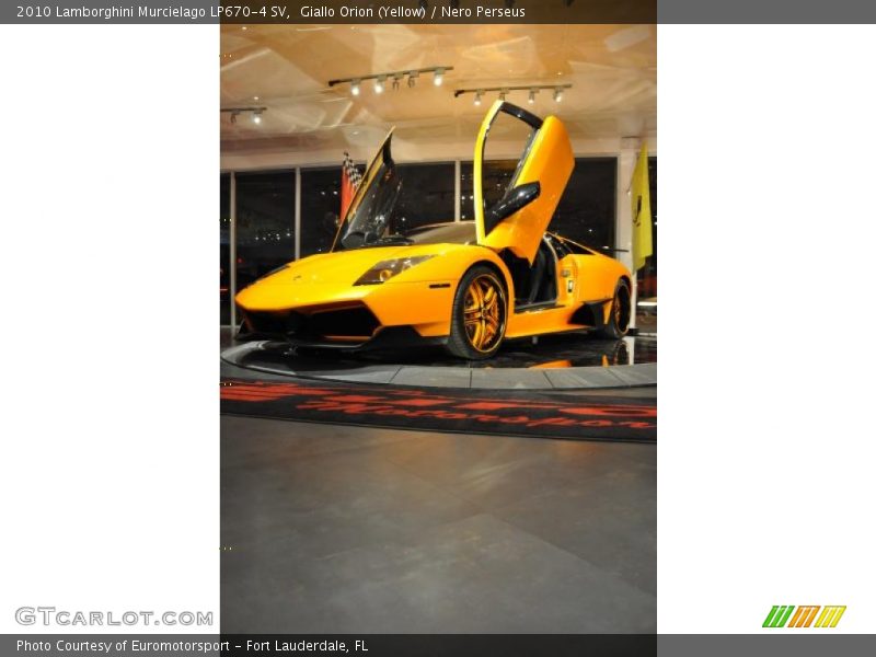 Giallo Orion (Yellow) / Nero Perseus 2010 Lamborghini Murcielago LP670-4 SV