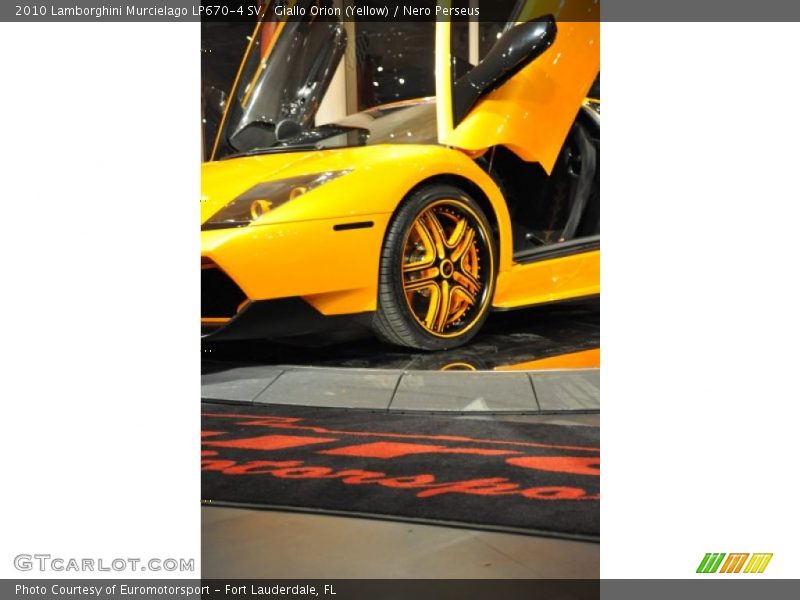 Giallo Orion (Yellow) / Nero Perseus 2010 Lamborghini Murcielago LP670-4 SV