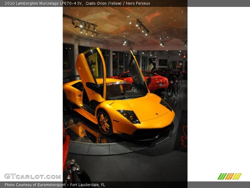 Giallo Orion (Yellow) / Nero Perseus 2010 Lamborghini Murcielago LP670-4 SV