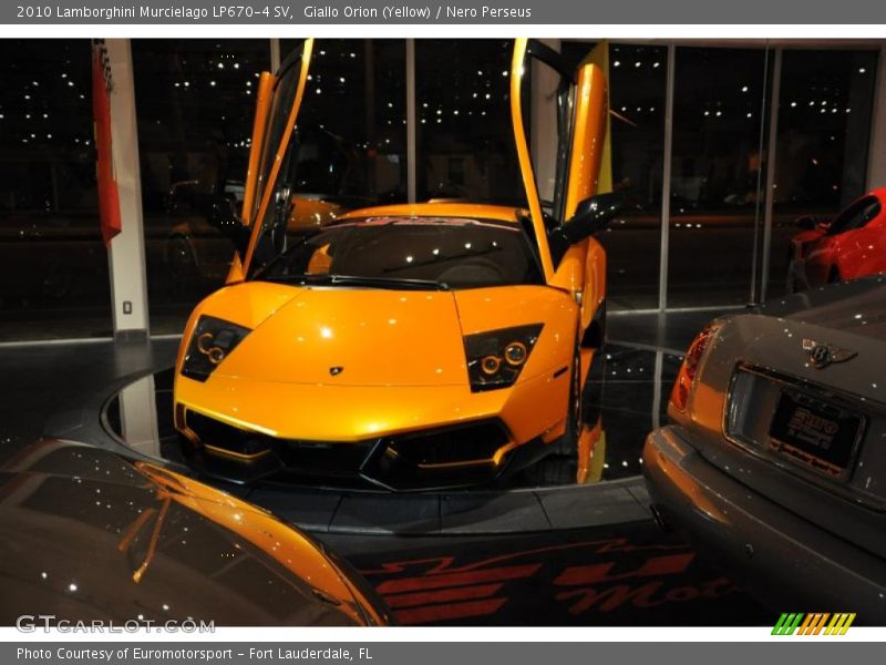 Giallo Orion (Yellow) / Nero Perseus 2010 Lamborghini Murcielago LP670-4 SV