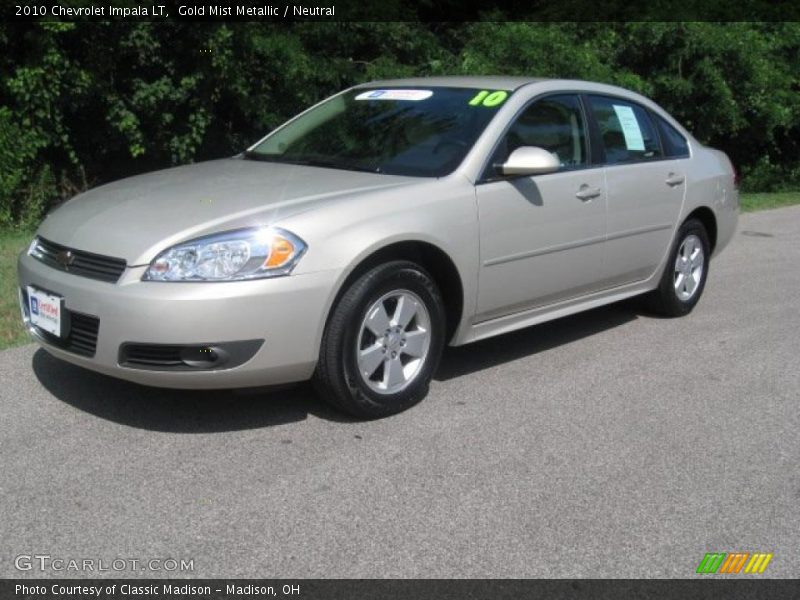 Gold Mist Metallic / Neutral 2010 Chevrolet Impala LT