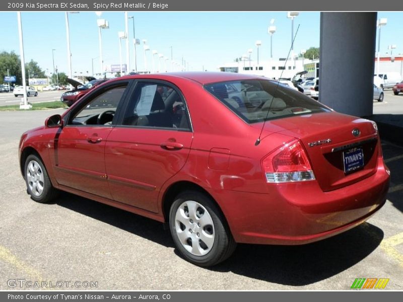 Spicy Red Metallic / Beige 2009 Kia Spectra EX Sedan