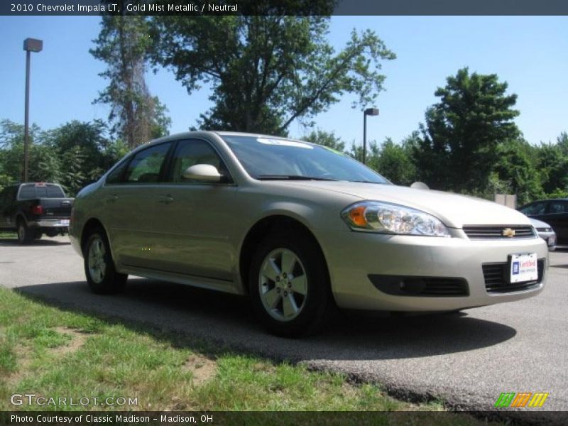 Gold Mist Metallic / Neutral 2010 Chevrolet Impala LT