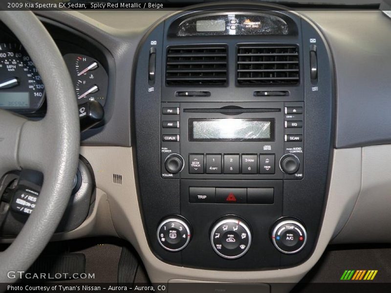 Spicy Red Metallic / Beige 2009 Kia Spectra EX Sedan