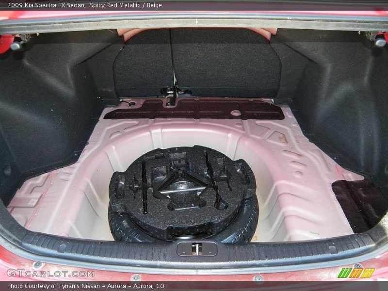 Spicy Red Metallic / Beige 2009 Kia Spectra EX Sedan
