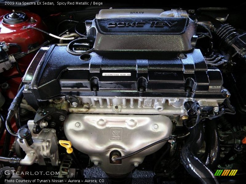 Spicy Red Metallic / Beige 2009 Kia Spectra EX Sedan