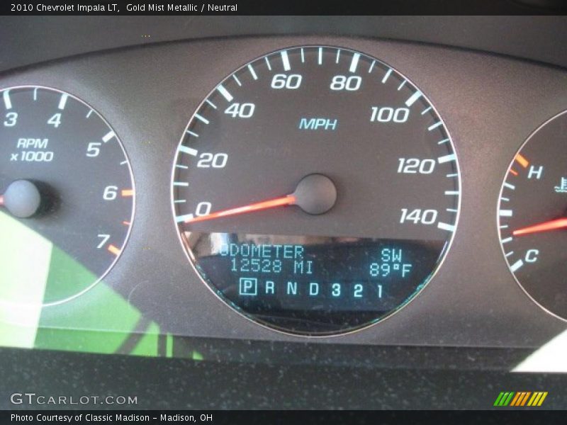 Gold Mist Metallic / Neutral 2010 Chevrolet Impala LT