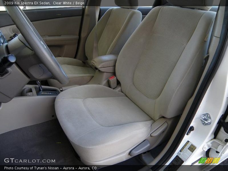 Clear White / Beige 2009 Kia Spectra EX Sedan