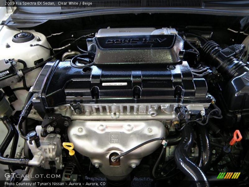 Clear White / Beige 2009 Kia Spectra EX Sedan