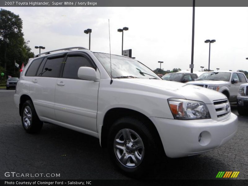 Super White / Ivory Beige 2007 Toyota Highlander