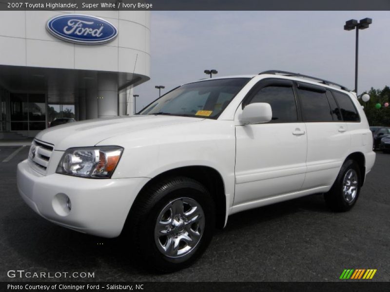 Super White / Ivory Beige 2007 Toyota Highlander