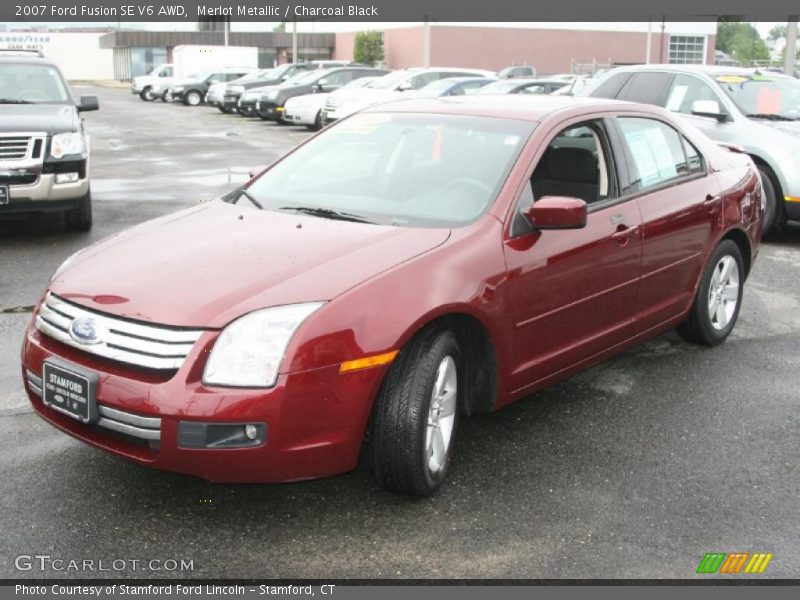 Merlot Metallic / Charcoal Black 2007 Ford Fusion SE V6 AWD