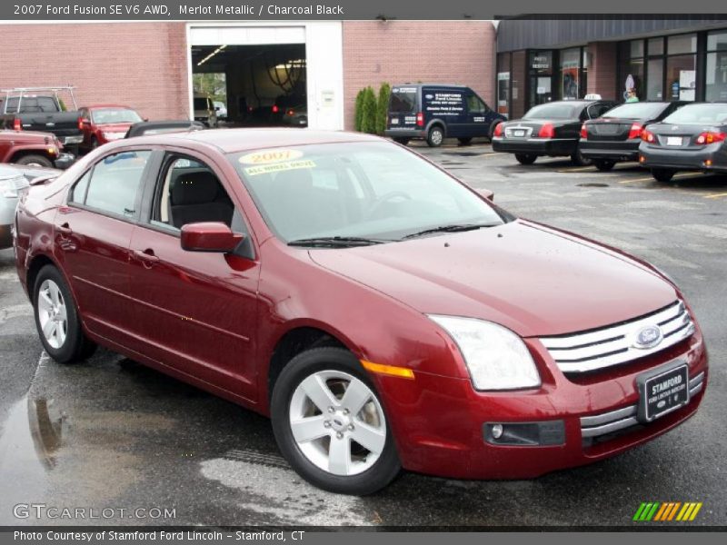 Merlot Metallic / Charcoal Black 2007 Ford Fusion SE V6 AWD