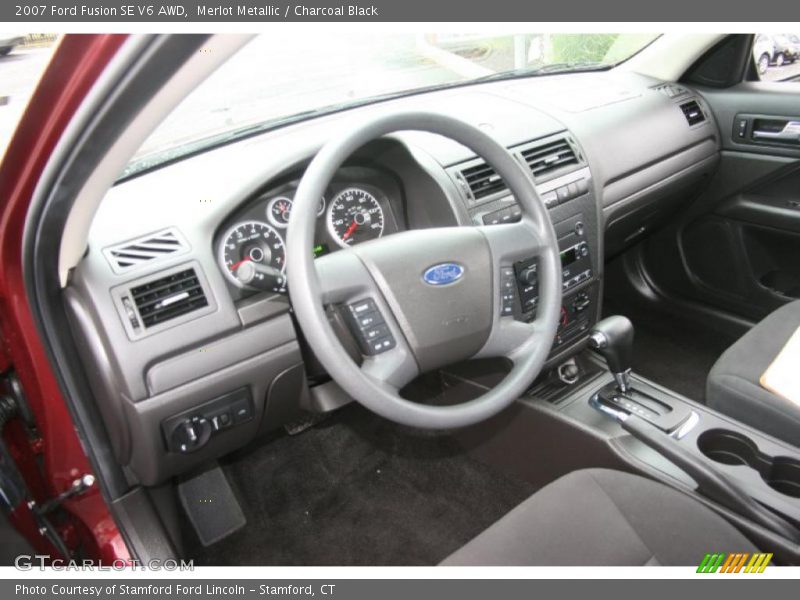 Merlot Metallic / Charcoal Black 2007 Ford Fusion SE V6 AWD