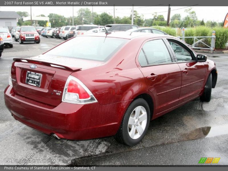 Merlot Metallic / Charcoal Black 2007 Ford Fusion SE V6 AWD