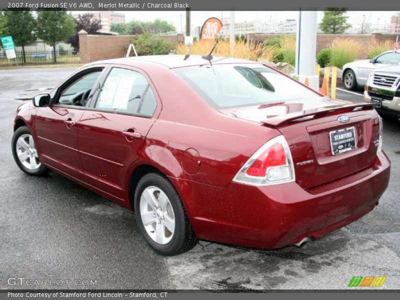 Merlot Metallic / Charcoal Black 2007 Ford Fusion SE V6 AWD