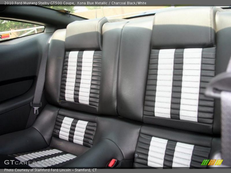 Kona Blue Metallic / Charcoal Black/White 2010 Ford Mustang Shelby GT500 Coupe