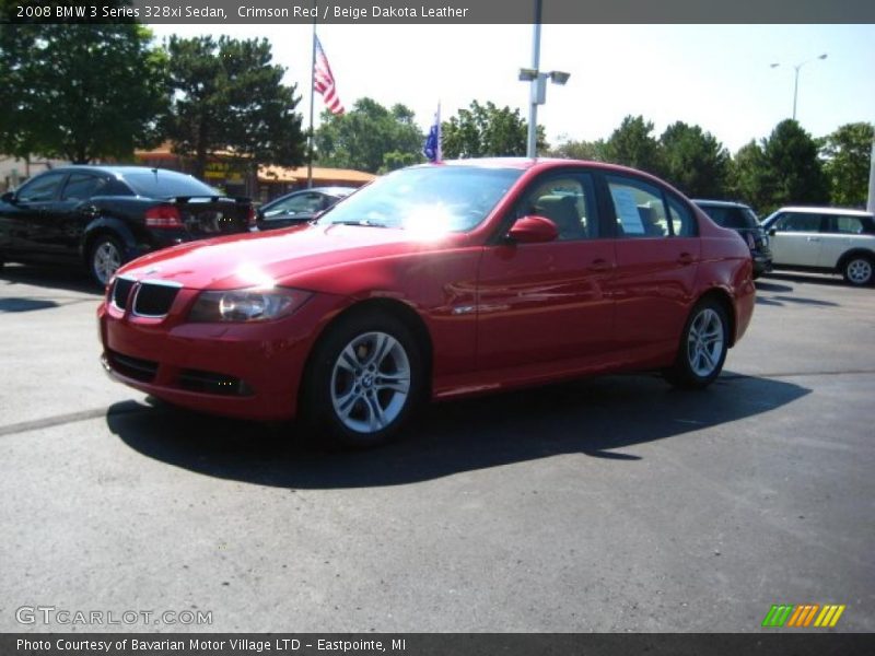 Crimson Red / Beige Dakota Leather 2008 BMW 3 Series 328xi Sedan