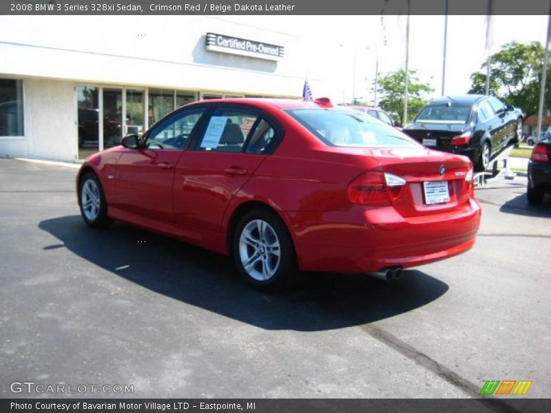 Crimson Red / Beige Dakota Leather 2008 BMW 3 Series 328xi Sedan