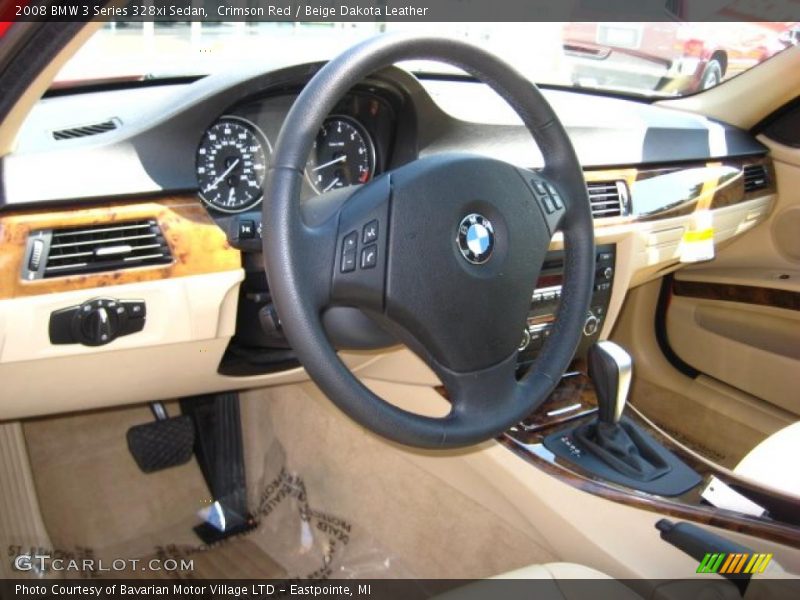 Crimson Red / Beige Dakota Leather 2008 BMW 3 Series 328xi Sedan