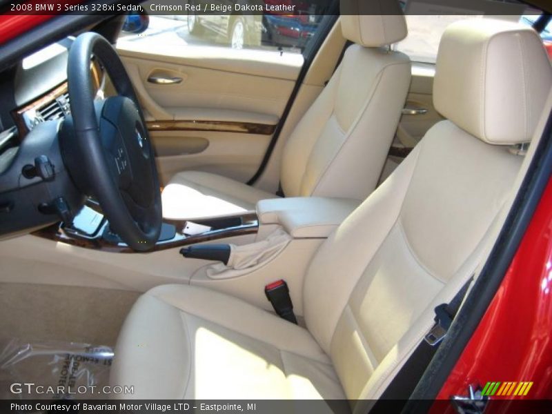 Crimson Red / Beige Dakota Leather 2008 BMW 3 Series 328xi Sedan