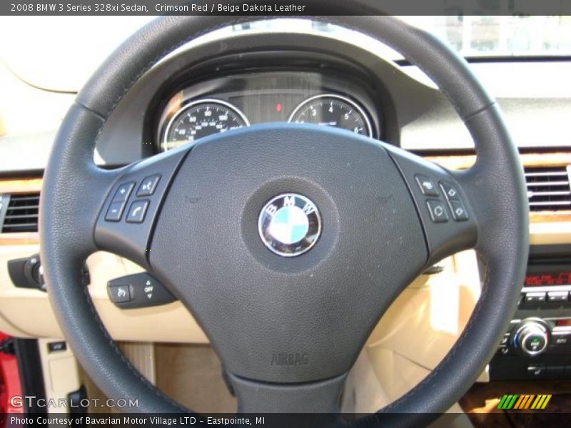 Crimson Red / Beige Dakota Leather 2008 BMW 3 Series 328xi Sedan
