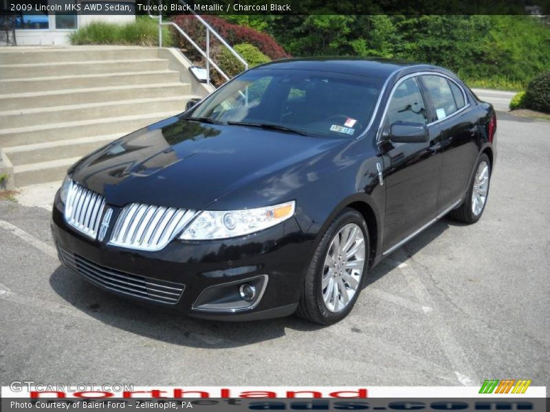 Tuxedo Black Metallic / Charcoal Black 2009 Lincoln MKS AWD Sedan