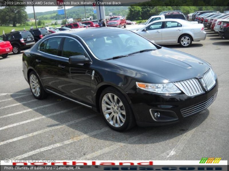 Tuxedo Black Metallic / Charcoal Black 2009 Lincoln MKS AWD Sedan