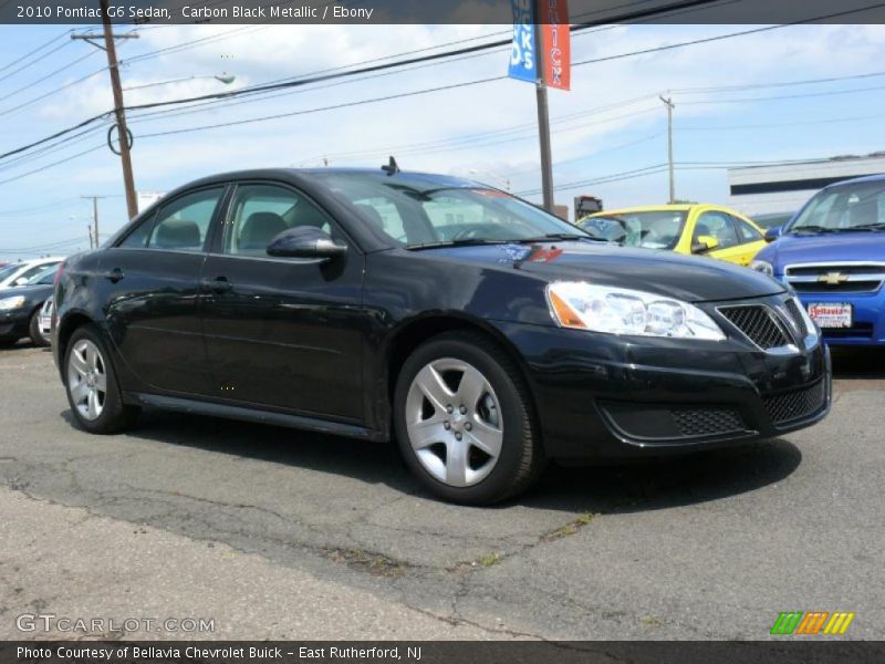 Carbon Black Metallic / Ebony 2010 Pontiac G6 Sedan