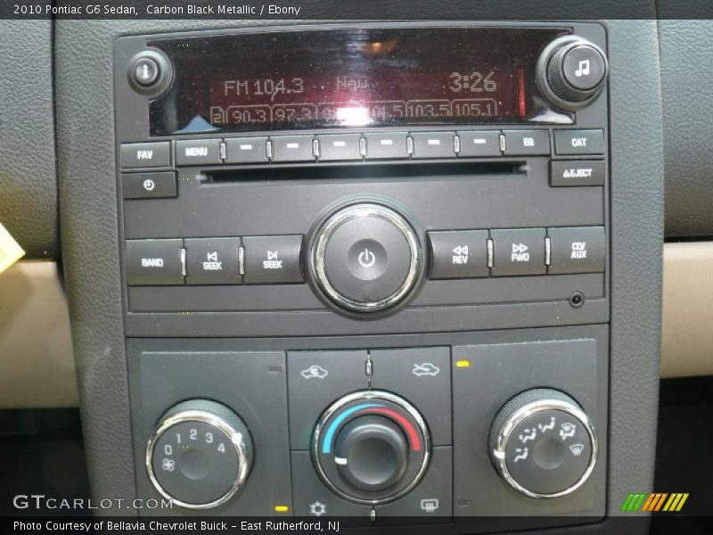Carbon Black Metallic / Ebony 2010 Pontiac G6 Sedan
