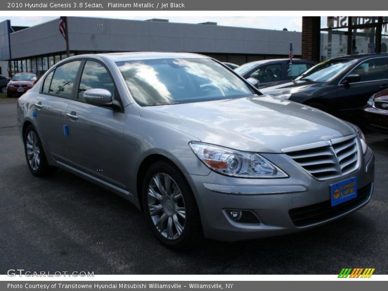Platinum Metallic / Jet Black 2010 Hyundai Genesis 3.8 Sedan