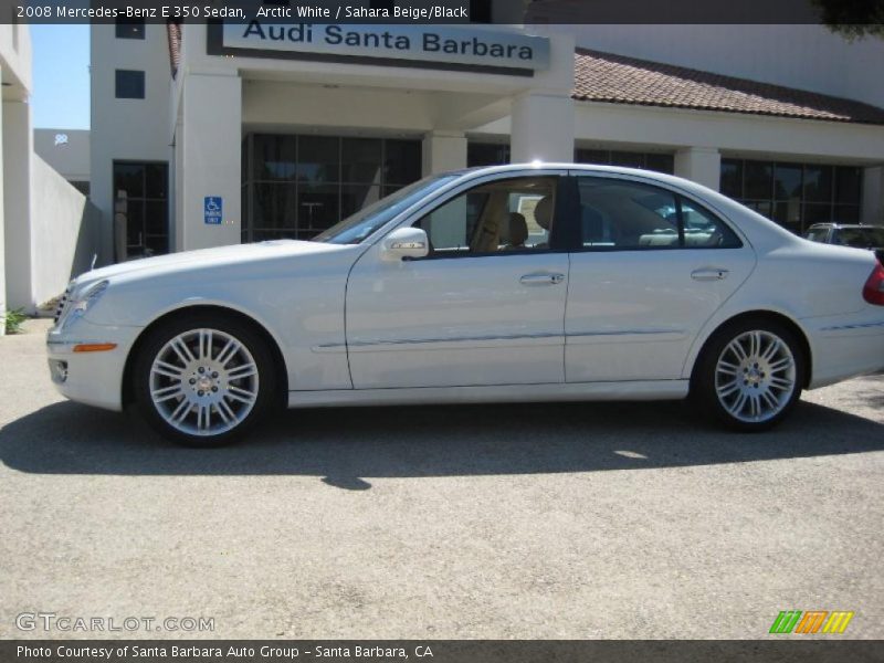 Arctic White / Sahara Beige/Black 2008 Mercedes-Benz E 350 Sedan