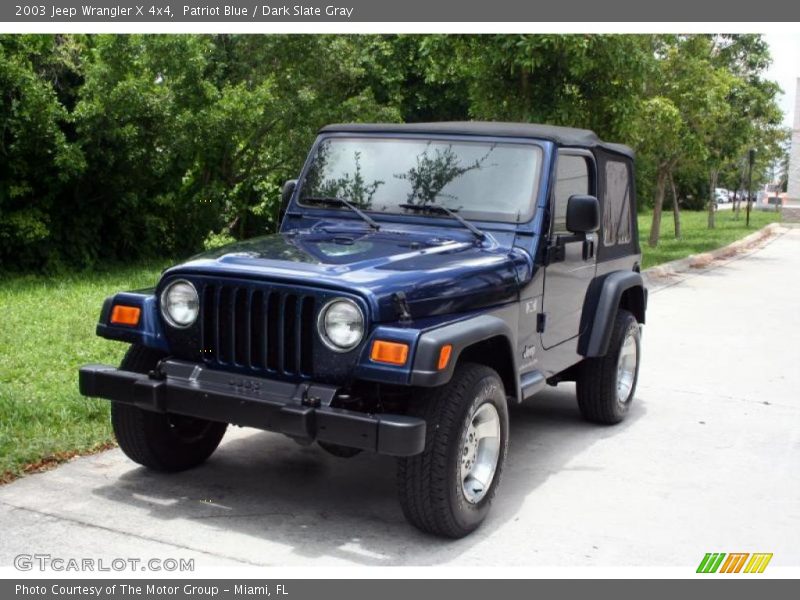 Patriot Blue / Dark Slate Gray 2003 Jeep Wrangler X 4x4