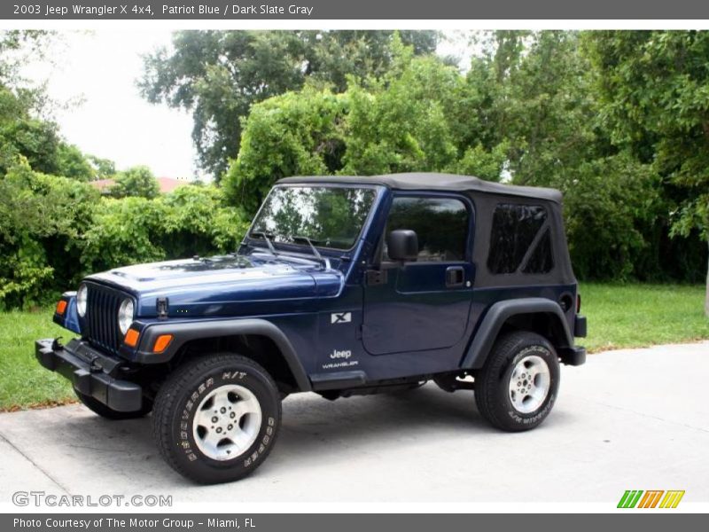 Patriot Blue / Dark Slate Gray 2003 Jeep Wrangler X 4x4