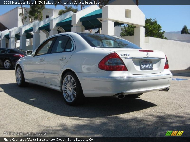 Arctic White / Sahara Beige/Black 2008 Mercedes-Benz E 350 Sedan