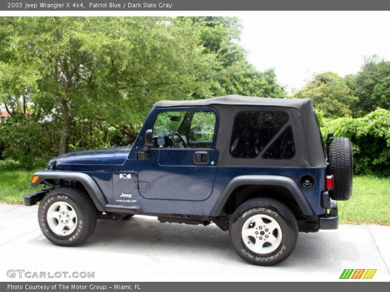 Patriot Blue / Dark Slate Gray 2003 Jeep Wrangler X 4x4