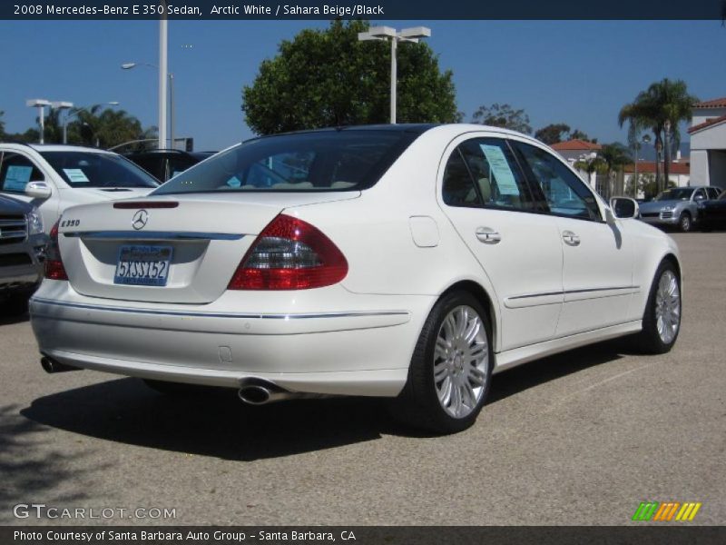 Arctic White / Sahara Beige/Black 2008 Mercedes-Benz E 350 Sedan