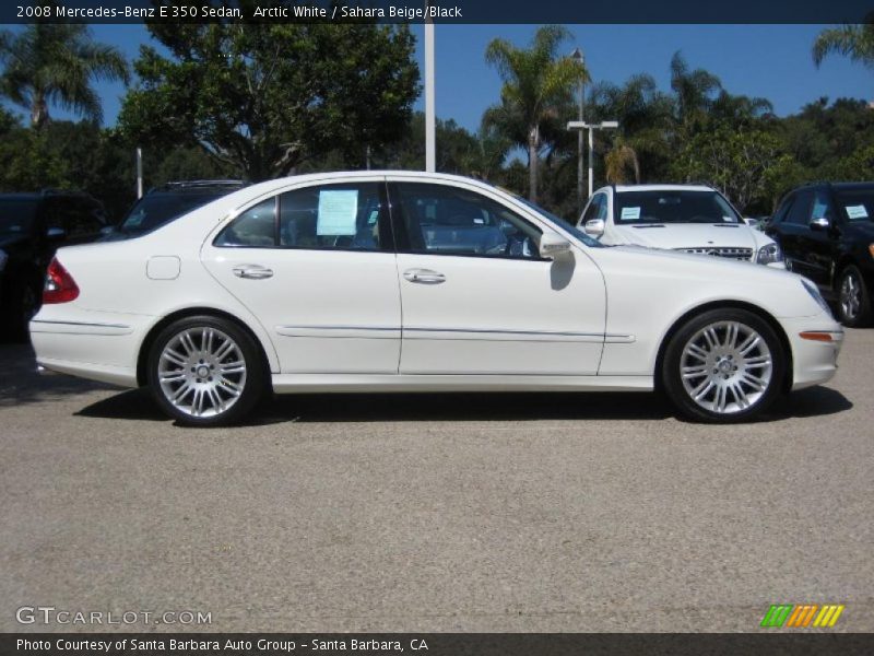 Arctic White / Sahara Beige/Black 2008 Mercedes-Benz E 350 Sedan
