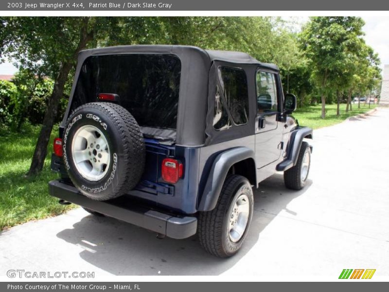 Patriot Blue / Dark Slate Gray 2003 Jeep Wrangler X 4x4