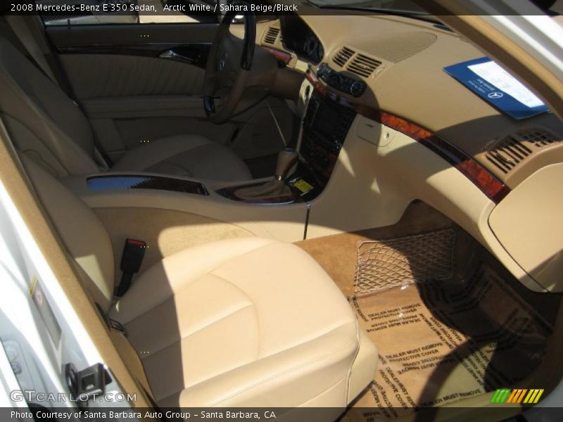 Arctic White / Sahara Beige/Black 2008 Mercedes-Benz E 350 Sedan