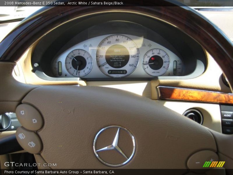 Arctic White / Sahara Beige/Black 2008 Mercedes-Benz E 350 Sedan