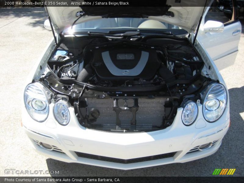 Arctic White / Sahara Beige/Black 2008 Mercedes-Benz E 350 Sedan
