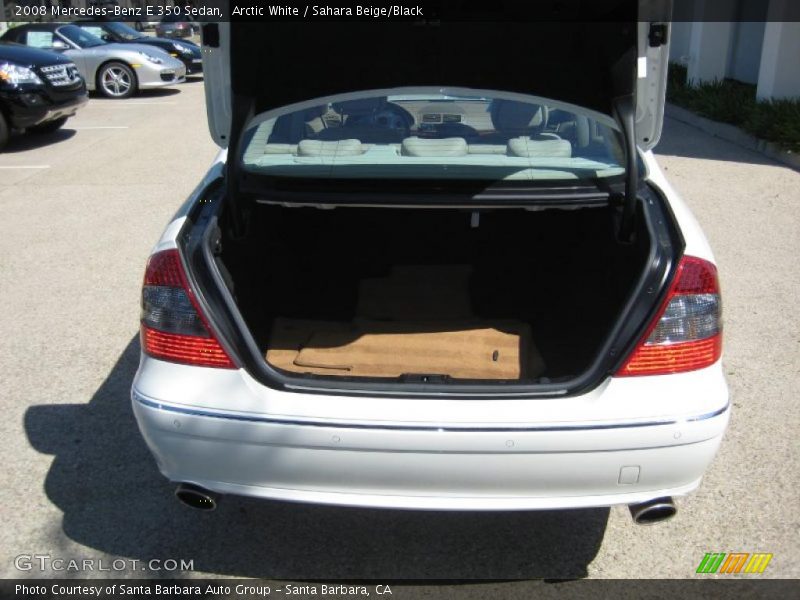 Arctic White / Sahara Beige/Black 2008 Mercedes-Benz E 350 Sedan
