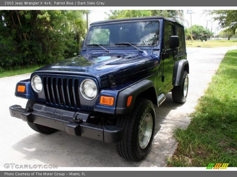 Patriot Blue / Dark Slate Gray 2003 Jeep Wrangler X 4x4