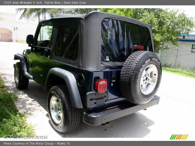 Patriot Blue / Dark Slate Gray 2003 Jeep Wrangler X 4x4