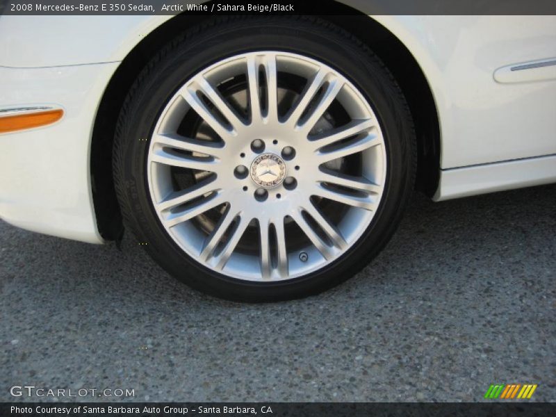 Arctic White / Sahara Beige/Black 2008 Mercedes-Benz E 350 Sedan
