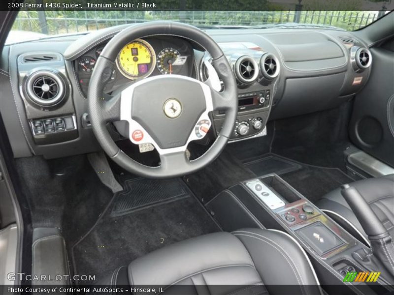 Titanium Metallic / Black 2008 Ferrari F430 Spider