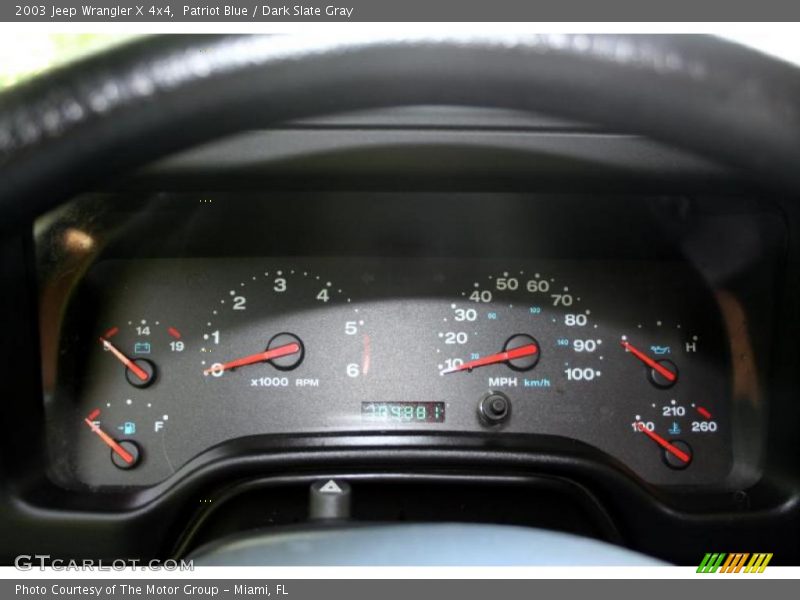 Patriot Blue / Dark Slate Gray 2003 Jeep Wrangler X 4x4